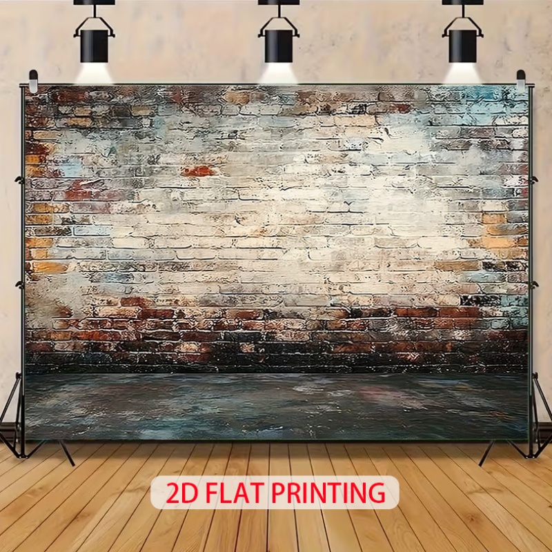 Rustic Vintage Brick Wall Backdrop Banner